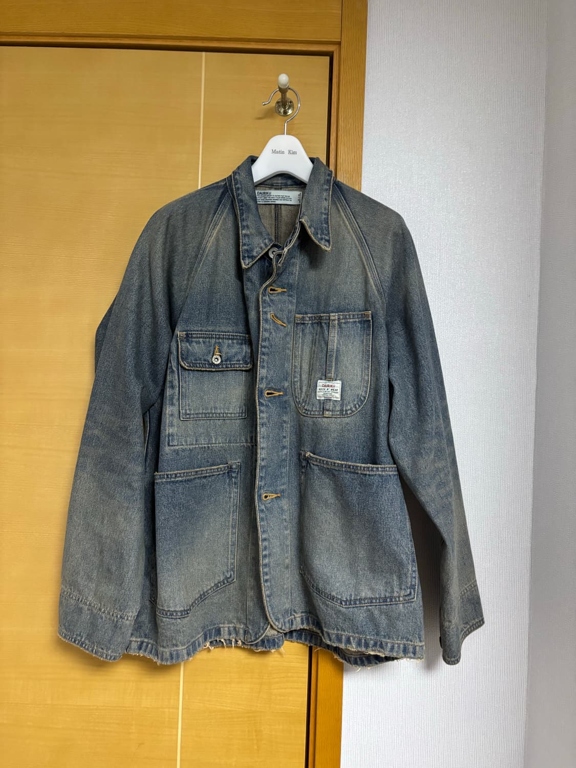 다이리쿠 데님 커버올 자켓 M DAIRIKU 상품이미지3