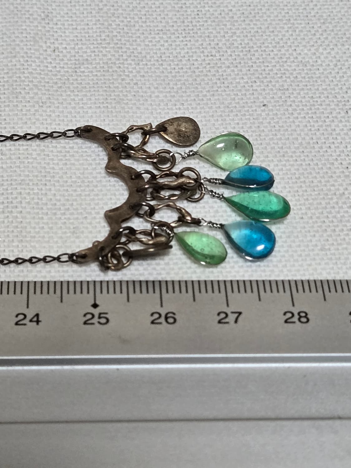 이탈리아 엔틱 실버 915 드롭 목걸이 상품이미지3