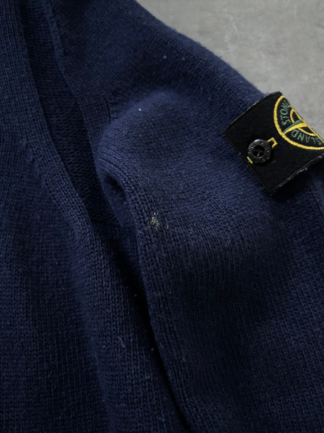 Stone-Island 스톤아일랜드 딥블루 와펜 하프 집업 니트  상품이미지10