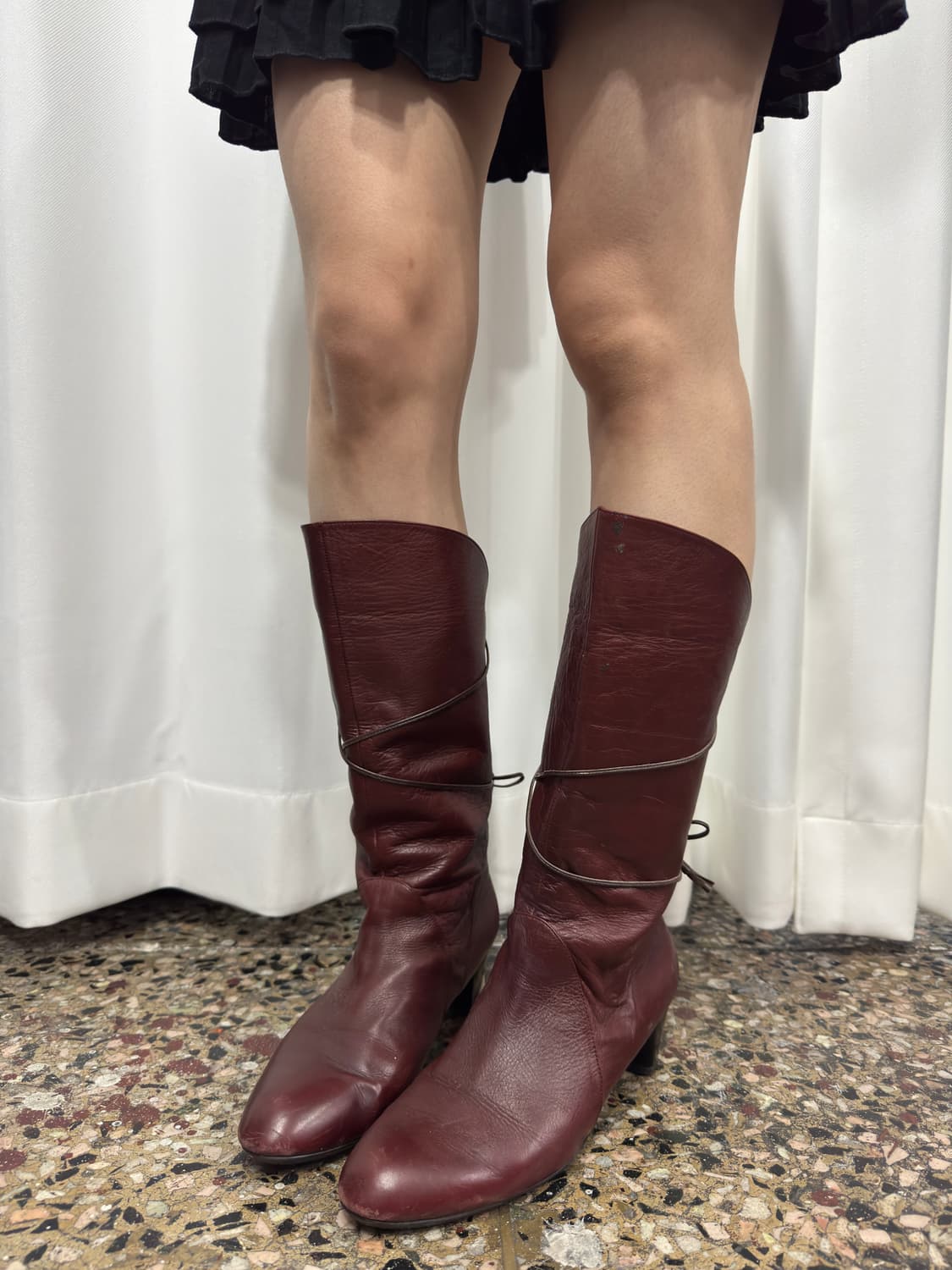 red leather boots 상품이미지4