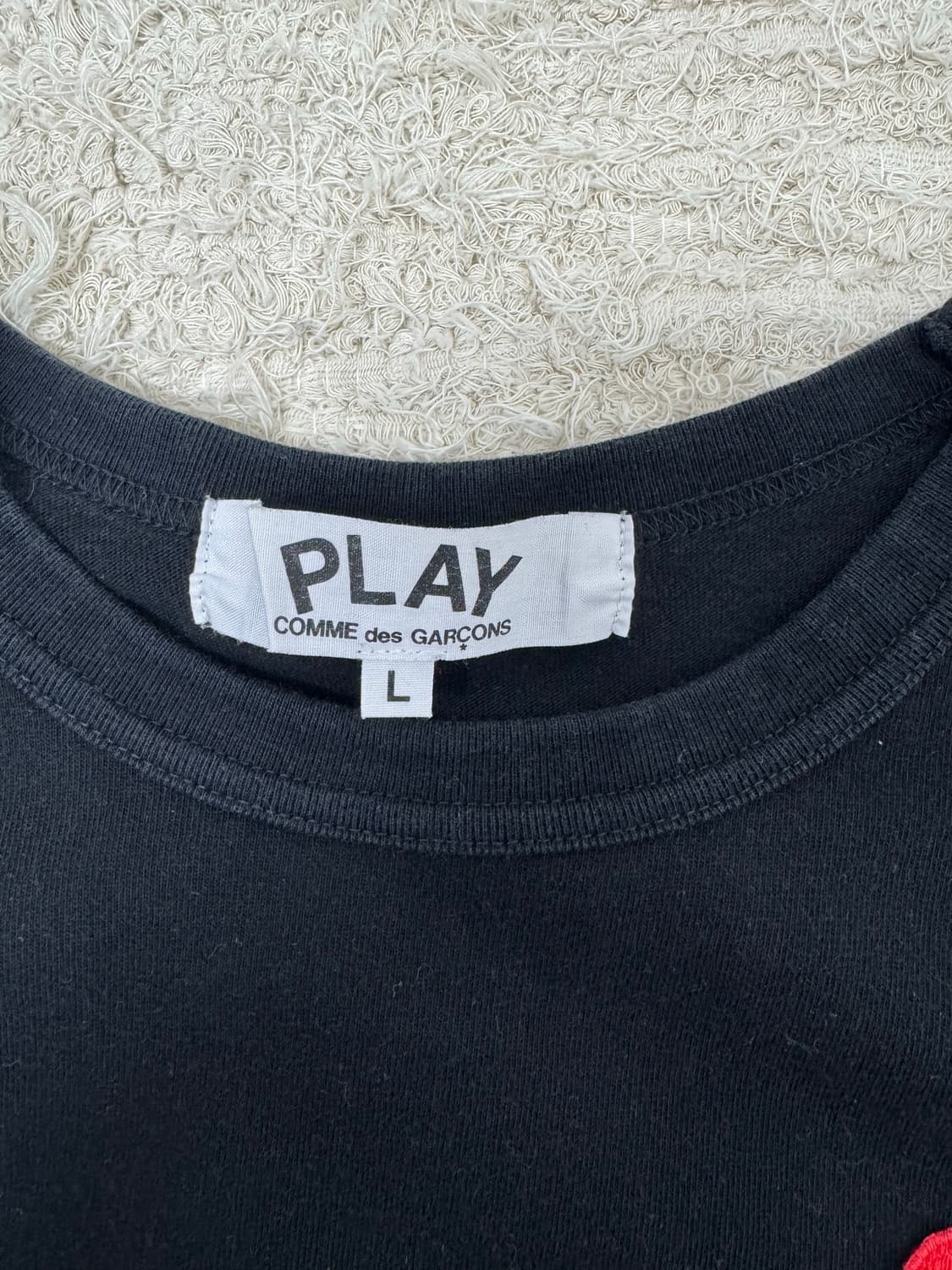 •COMME des GARÇONS 레드 하트 와펜 반팔 티셔츠 상품이미지3