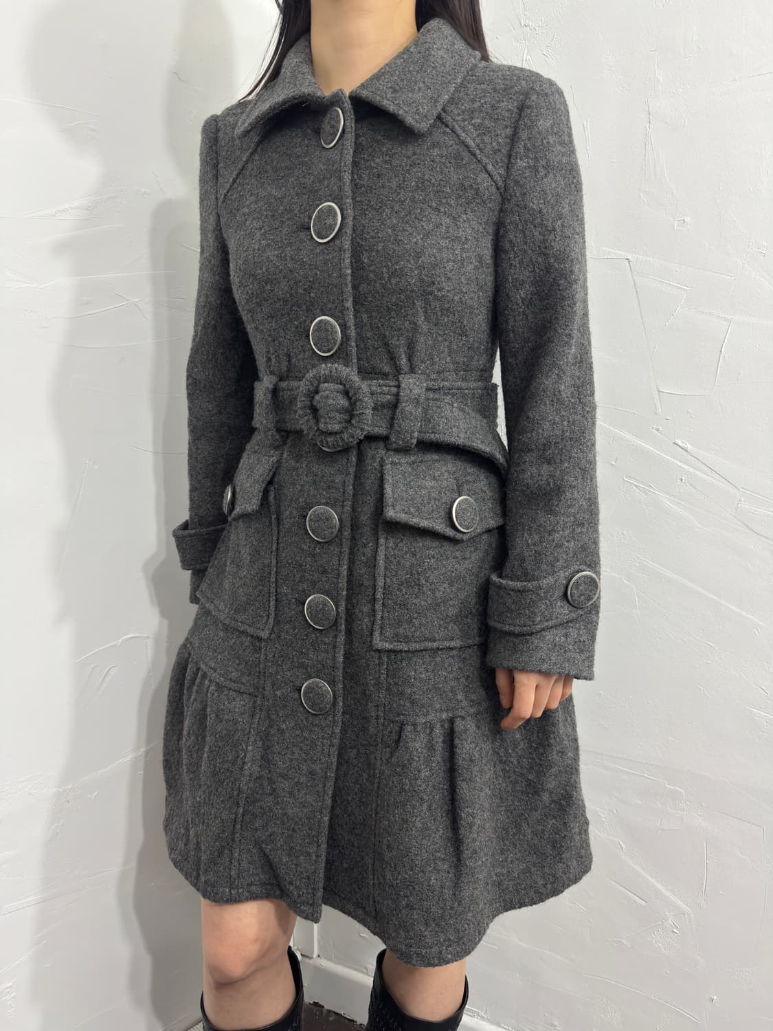 otto gray dress wool coat 상품이미지5