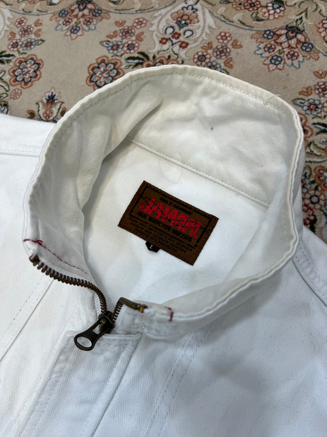 JPN VTG 하이넥 화이트 트러커 자켓 상품이미지7