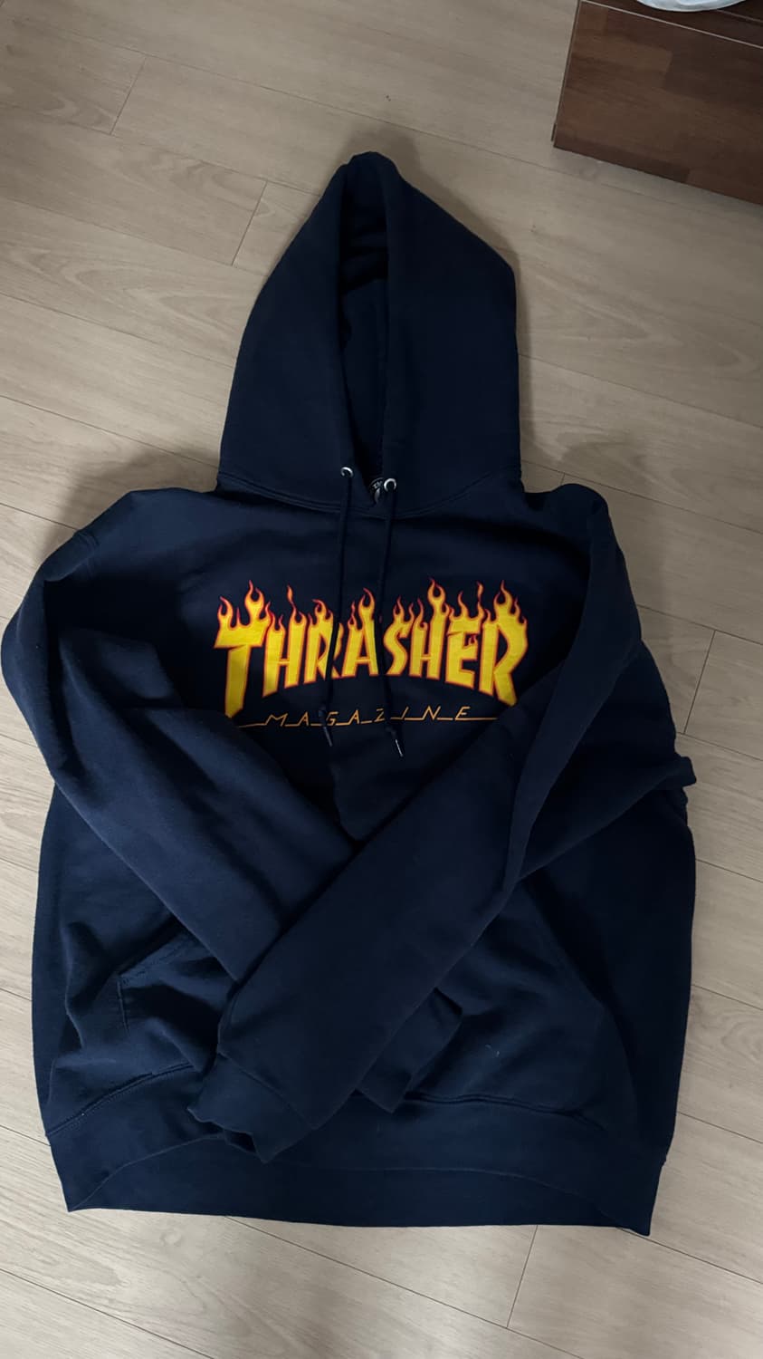 트레셔(thrasher) 남색 후드티 상품이미지2