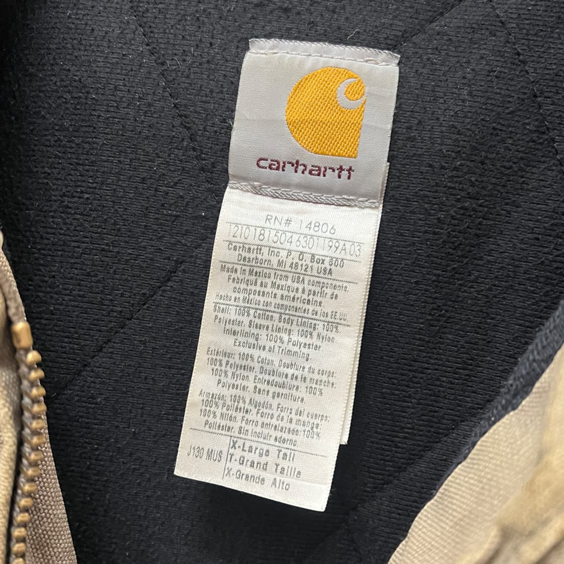 칼하트 J130 MUS 덕 액티브 자켓 XL-TALL 상품이미지4