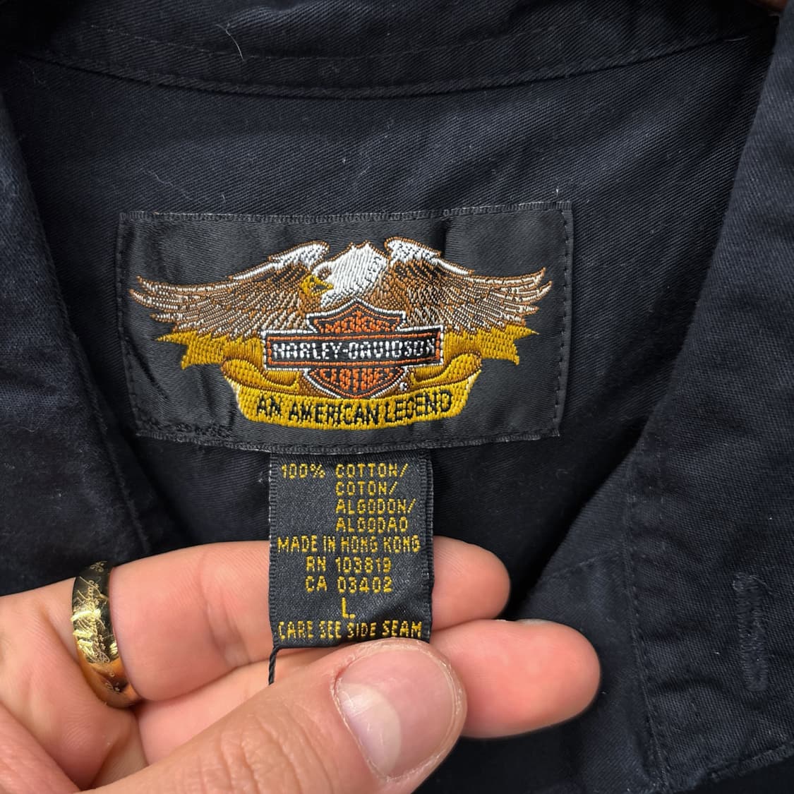 00s 할리데이비슨 Buell 뷰엘 리얼워크 코튼 메카닉 셔츠 N1189 상품이미지9