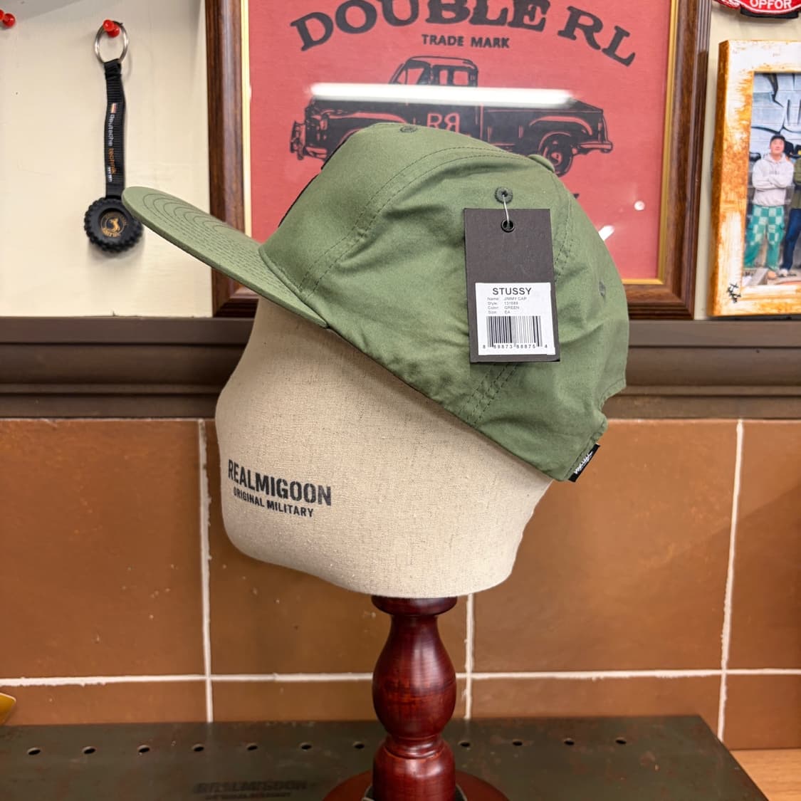 Stussy S Logo 6-Panel Cap Olive Free 상품이미지5