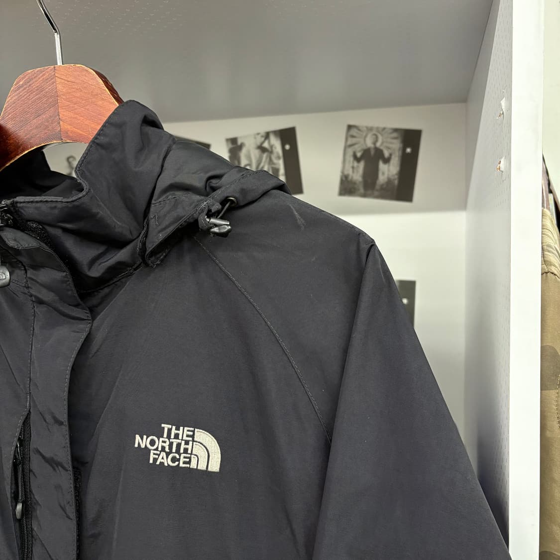 (M) 노스페이스 하이벤트 블랙 바람막이 후드 자켓 상품이미지4