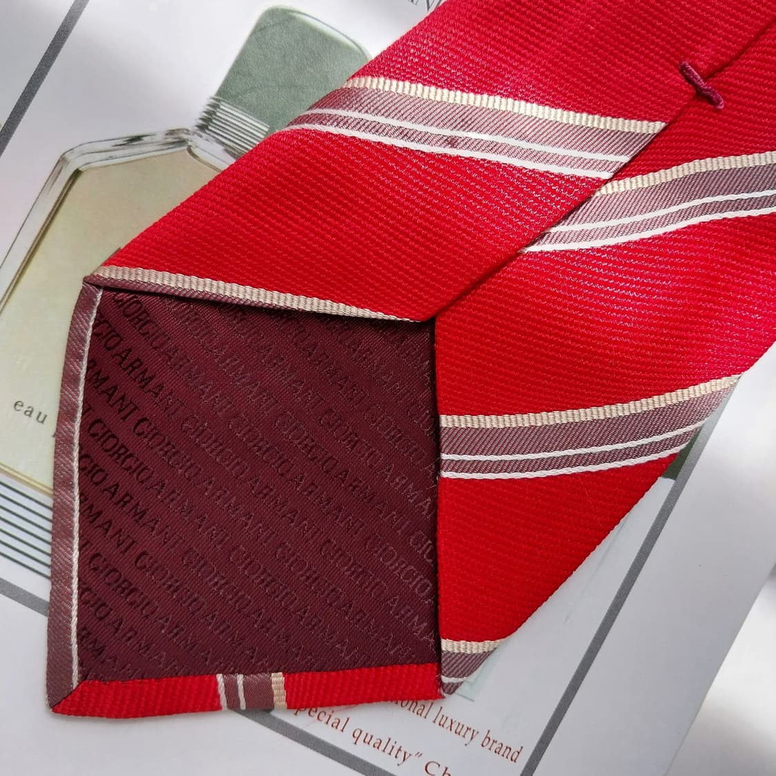 조르지오 아르마니 스트라이프 넥타이 9cm A+~A등급 K2349
 상품이미지7