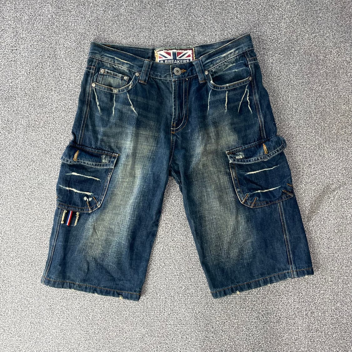 비브레이커스 데님 카고 반바지 상품이미지1