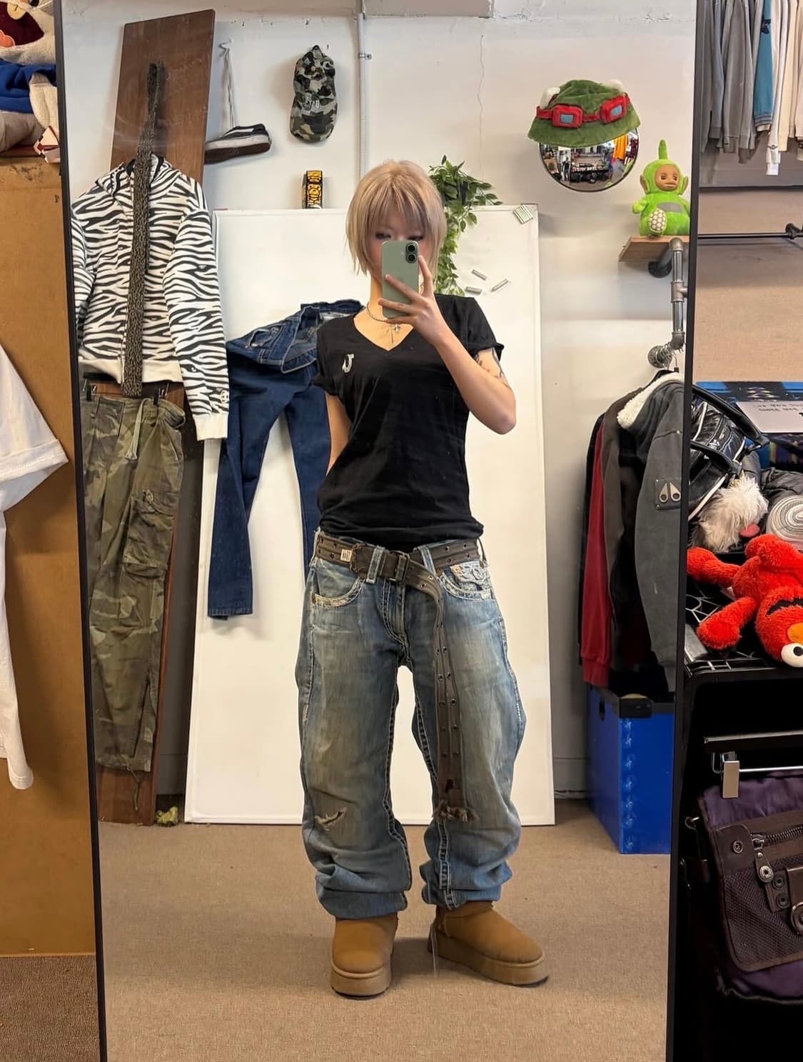 트루 릴리전 빅 스티치 데님 팬츠 진 바지 상품이미지2