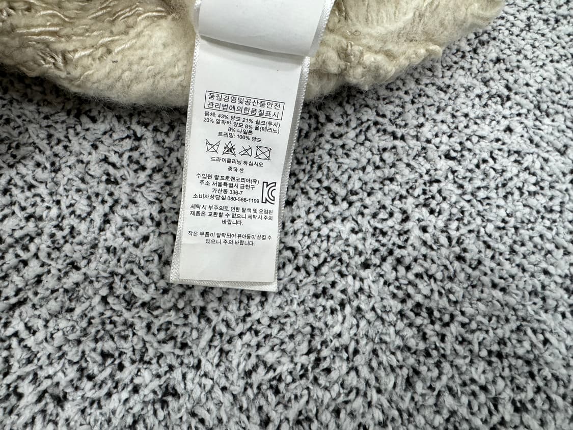 폴로 랄프로렌 울 알파카 실크혼방 크롭 목폴라 상품이미지6