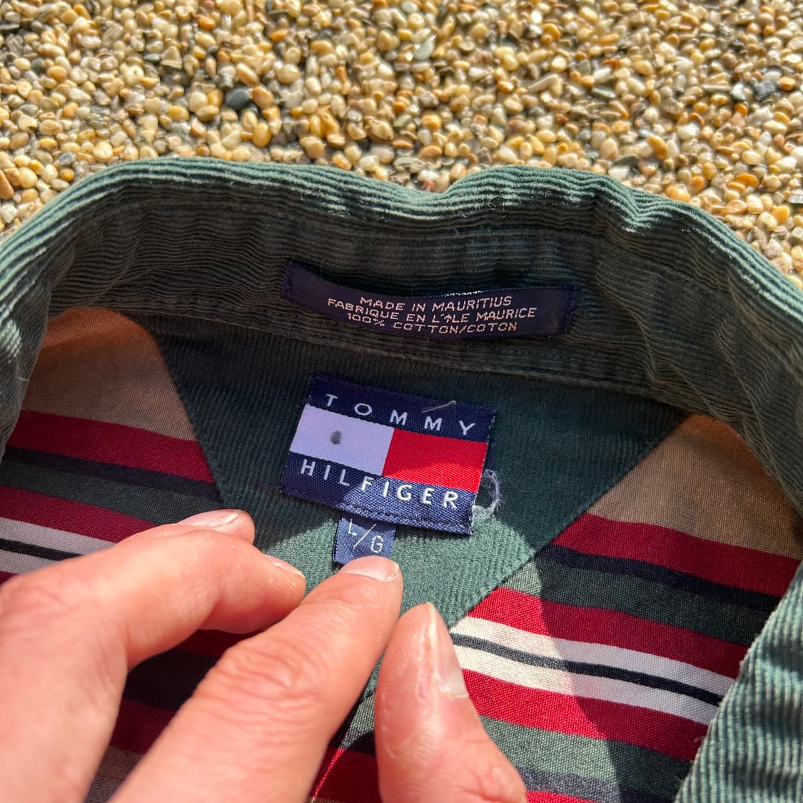 타미힐피거 90S 스트라이프 카라 셔츠 상품이미지5
