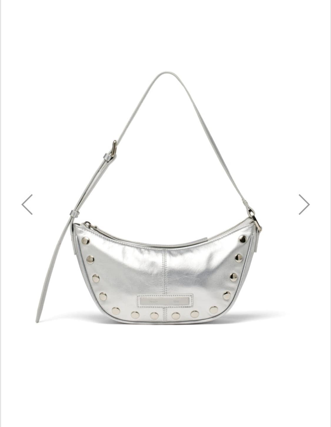 마뗑킴 stud leather shoulder bag in silver 상품이미지1