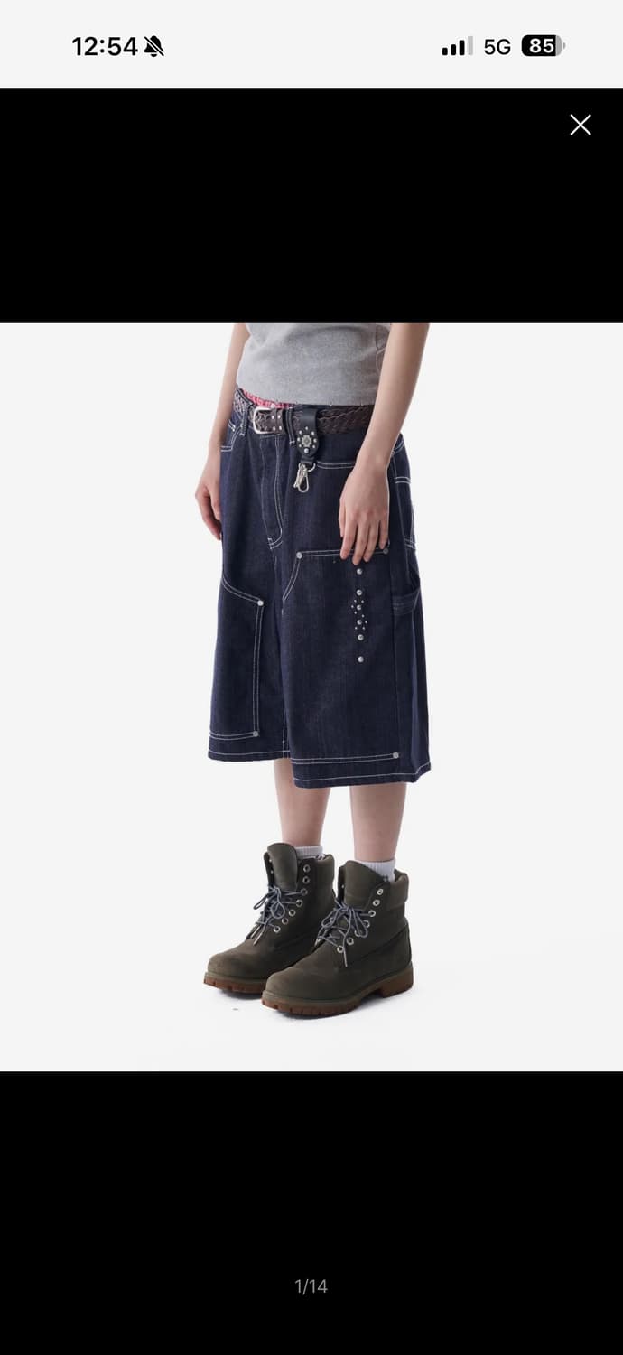 아캄 Studded Double Knee Bermuda Denim (1) 상품이미지1