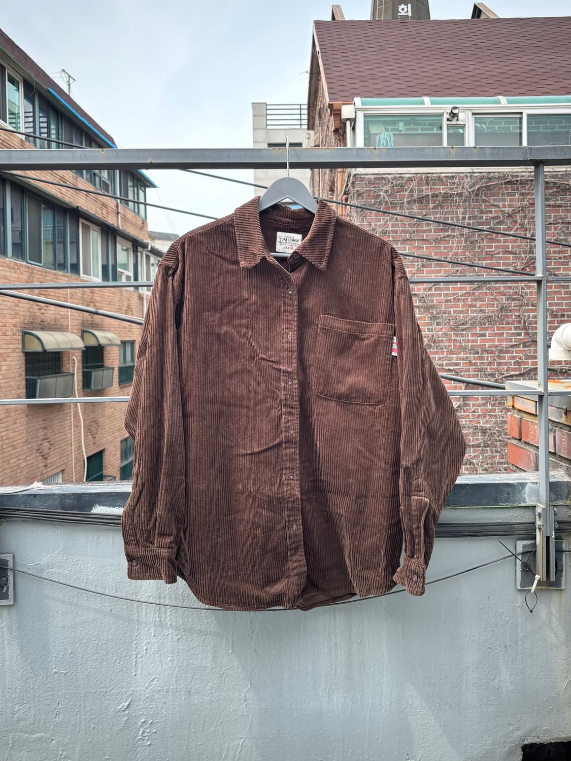 팀코믹스 코듀로이 셔츠 브라운 상품이미지1