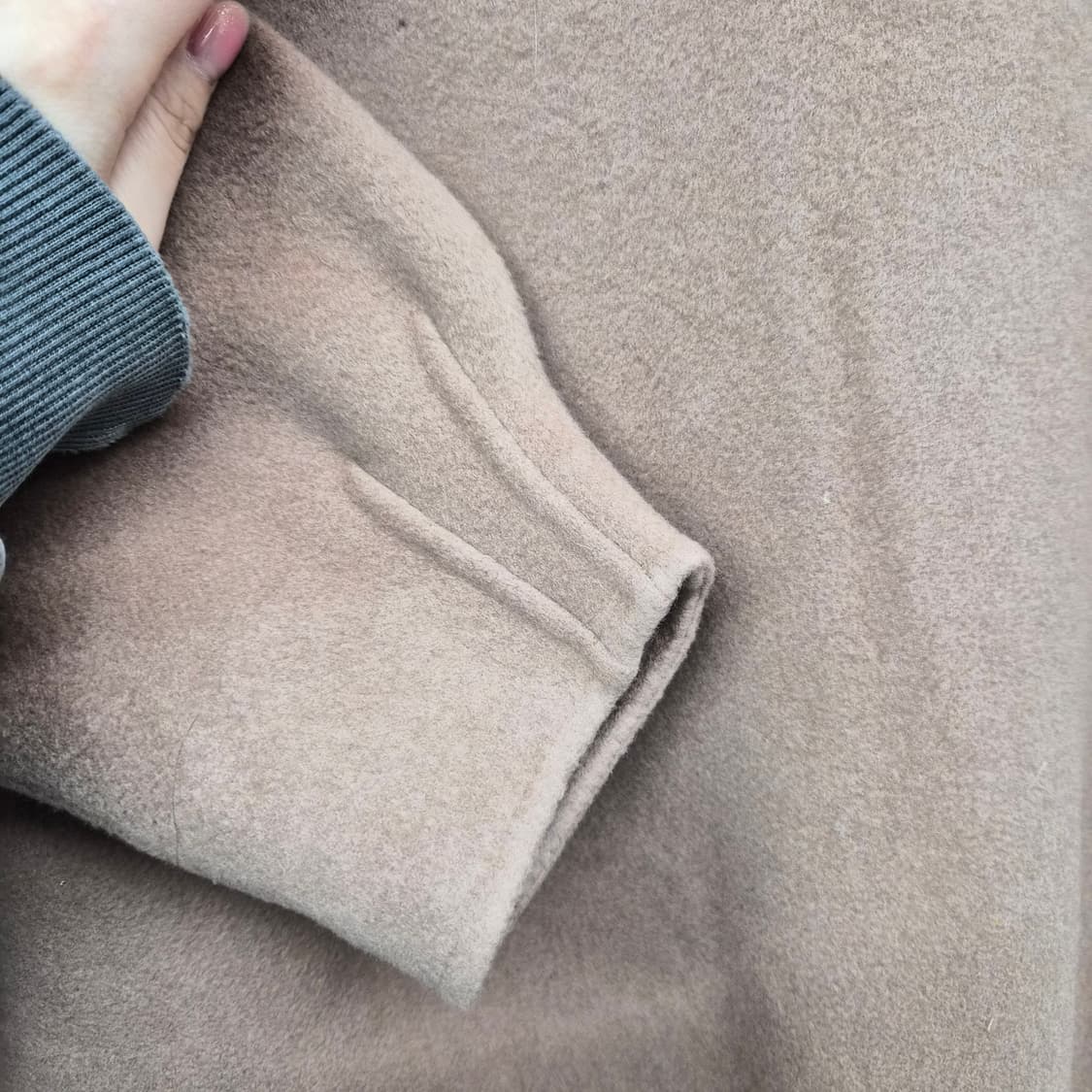 캐시미어 100% 카멜 브라운 퍼 롱코트 여성 S 상품이미지9