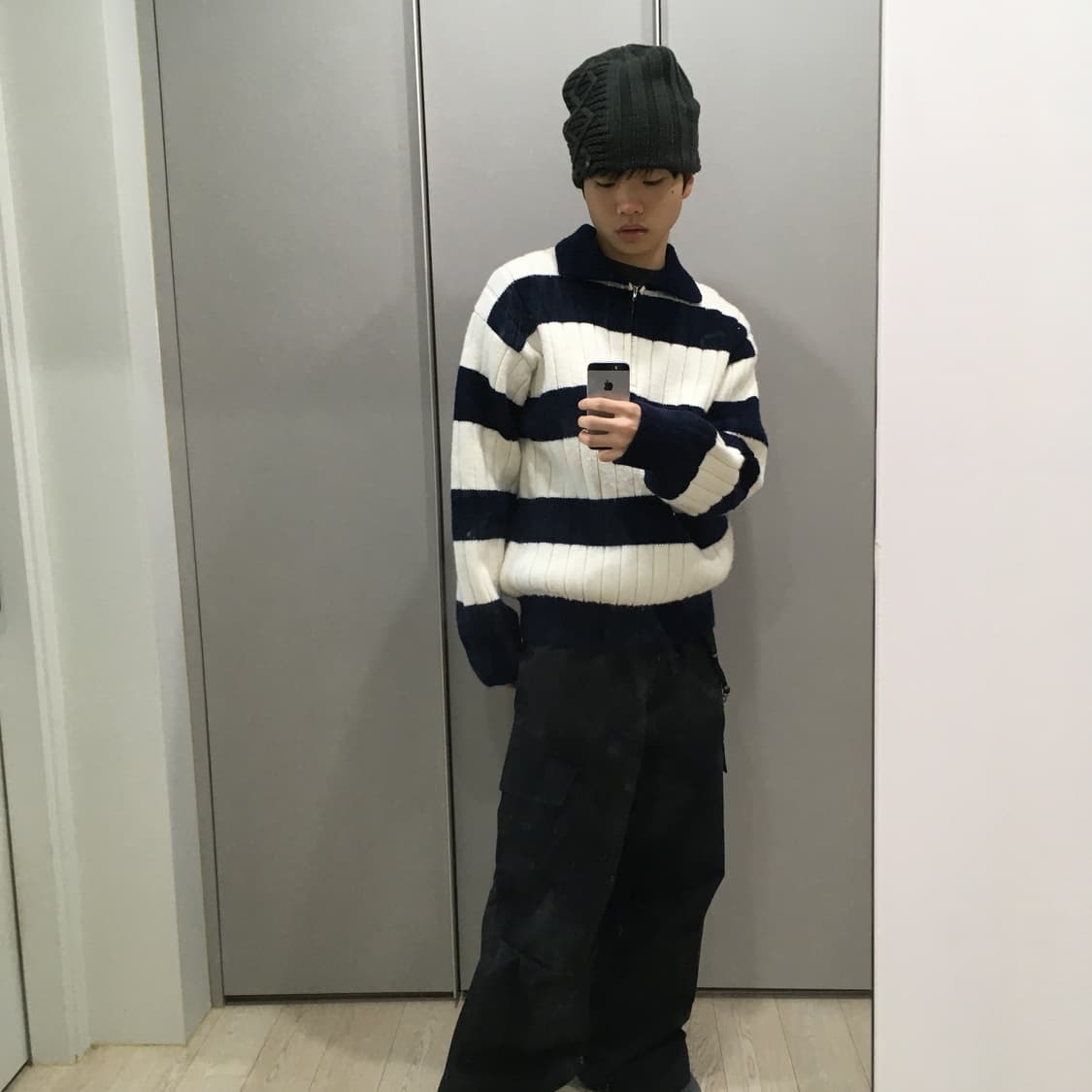 스트라이프 니트  굿라이프웍스 상품이미지1