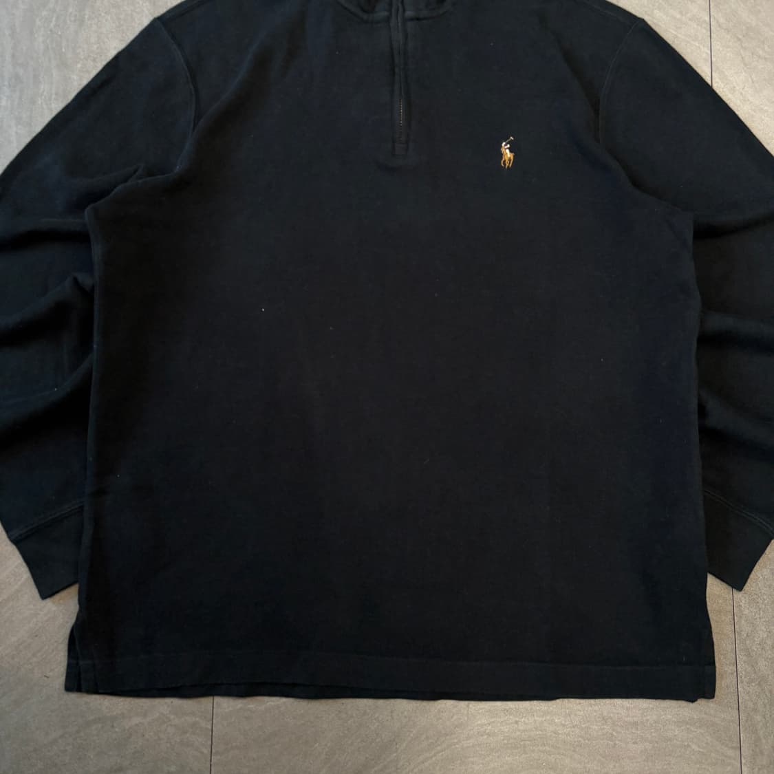 폴로 국내 매장 정품 블랙 이스테이트립 반집업 니트 상품이미지4
