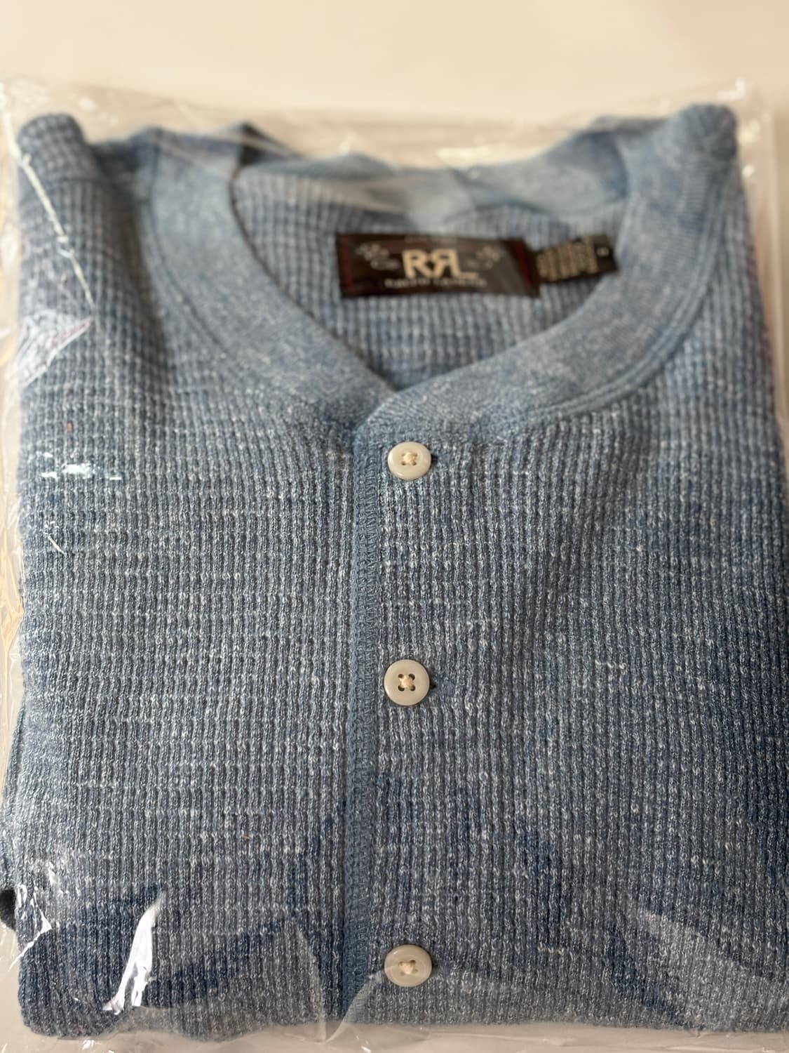 (새상품) 더블알엘 와플 헨리 니트 M 상품이미지7