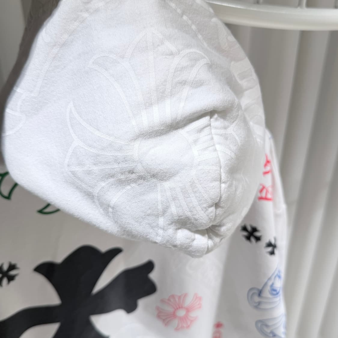 (A/XL) / 크롬하츠 스텐실 화이트 후드집업 상품이미지6