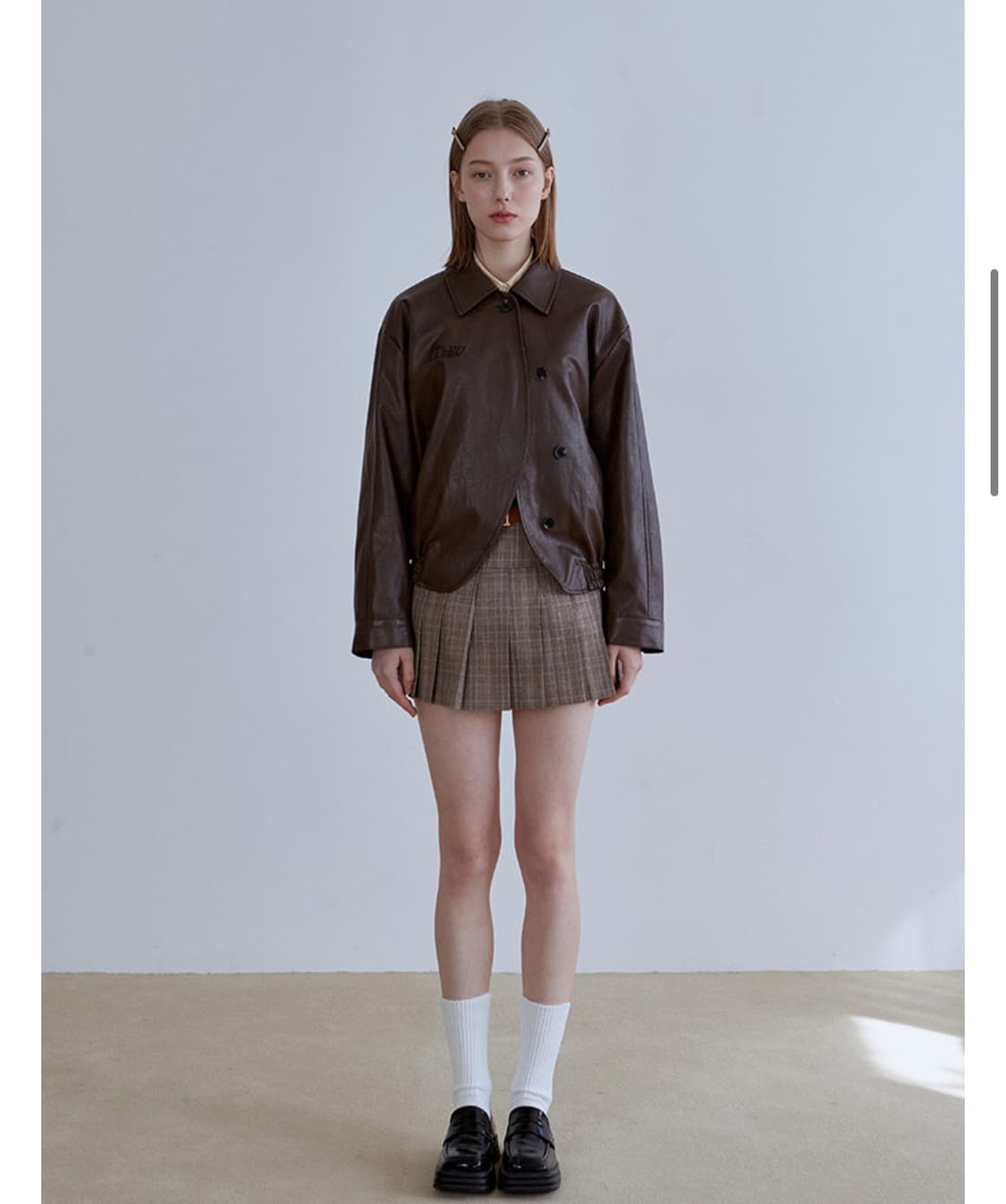 커브드 레더자켓 상품이미지3