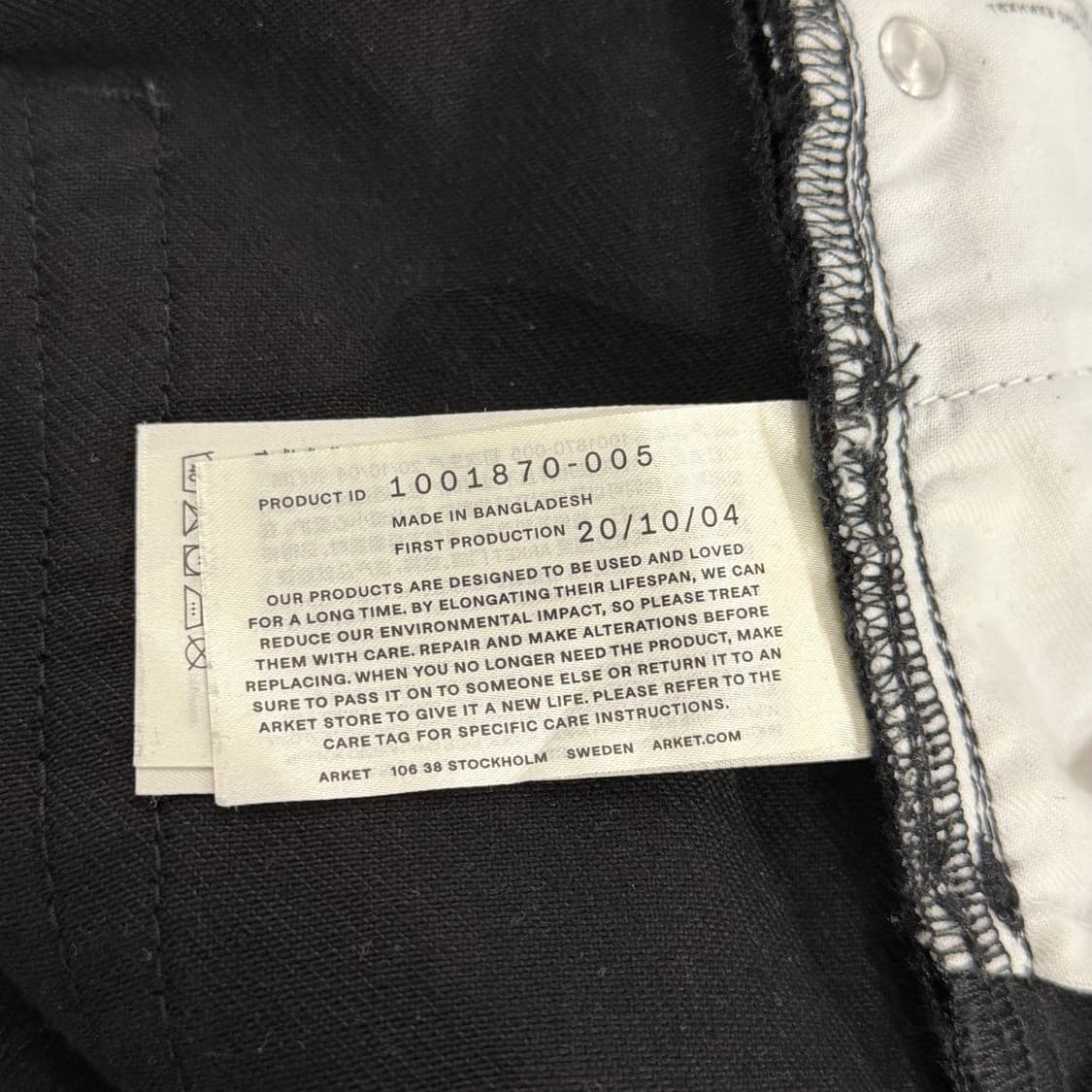 [35] ARKET 아르켓 레귤러핏 블랙진 데님 상품이미지7