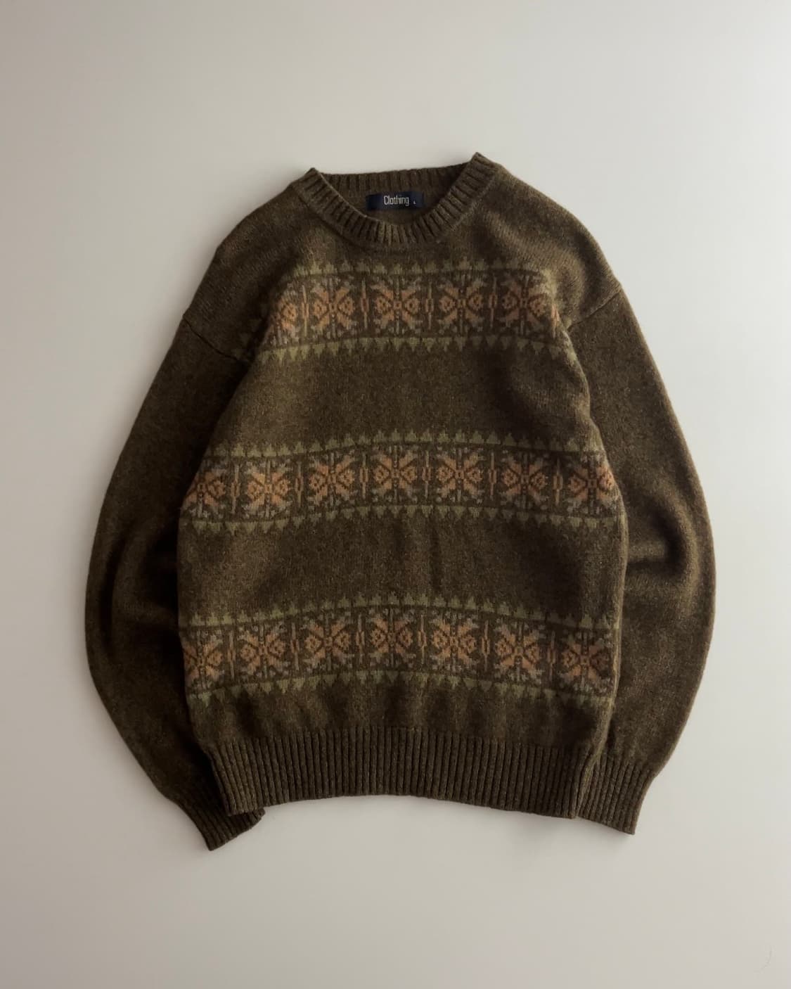 클로딩 빈티지 패턴 울 니트 상품이미지1