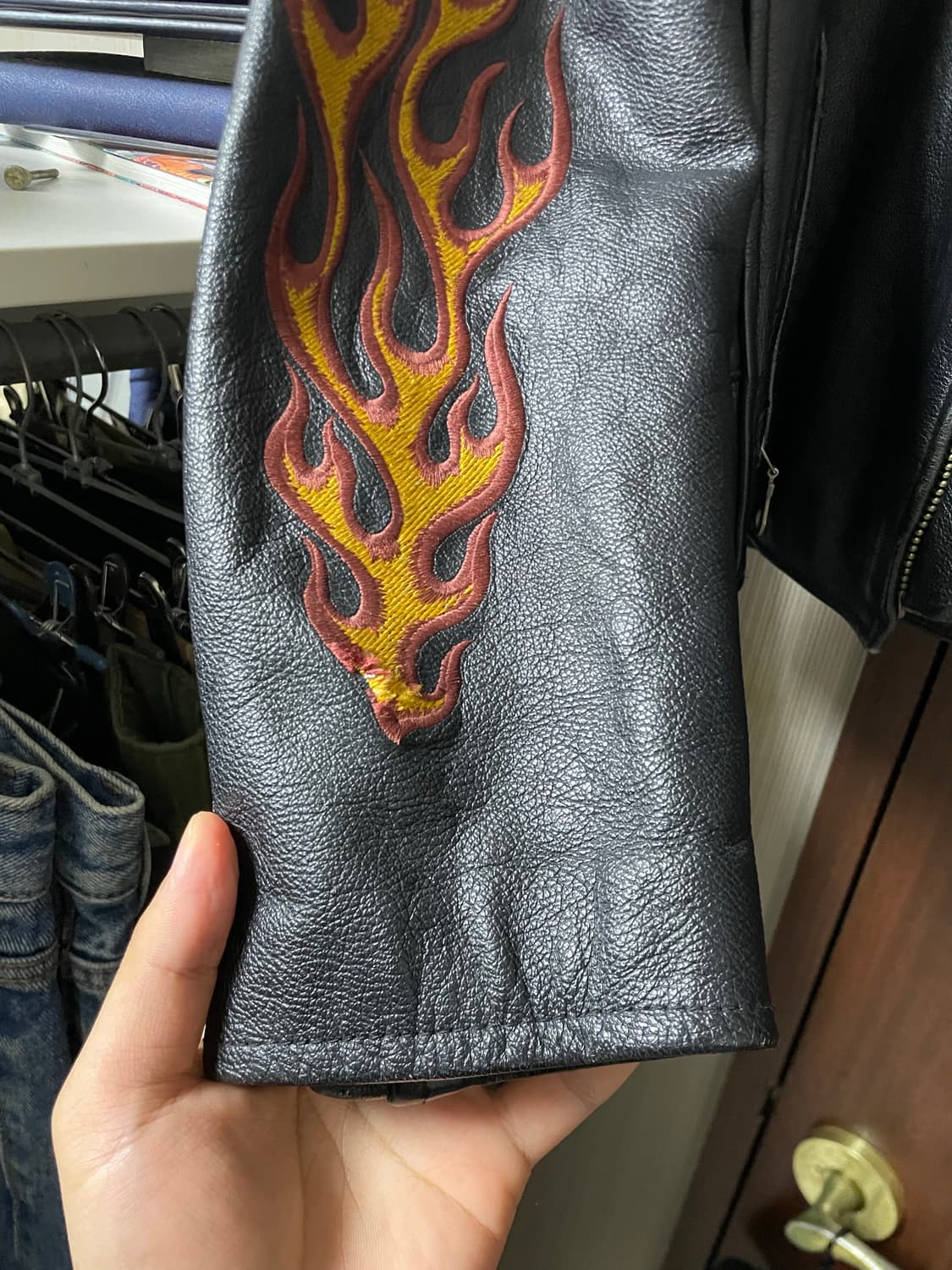 할리데이비슨 플레임 레더 자켓 상품이미지3