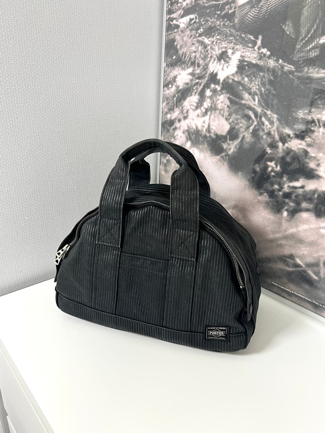 PORTER-TOTE BAG S (Washed Stripe Black) 상품이미지2