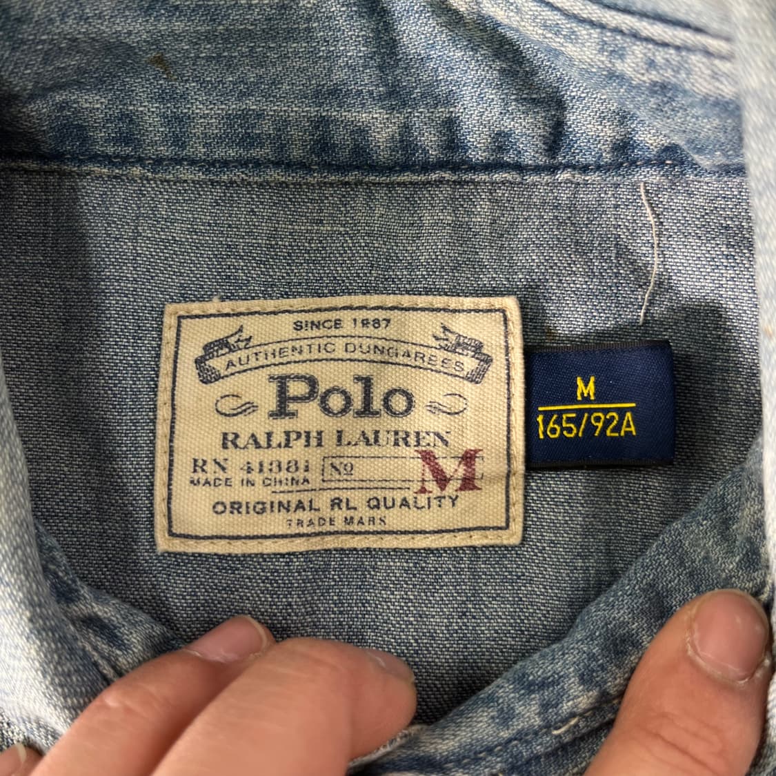 95 폴로랄프로렌 웨스턴 스타일 투포켓 데님셔츠 상품이미지4