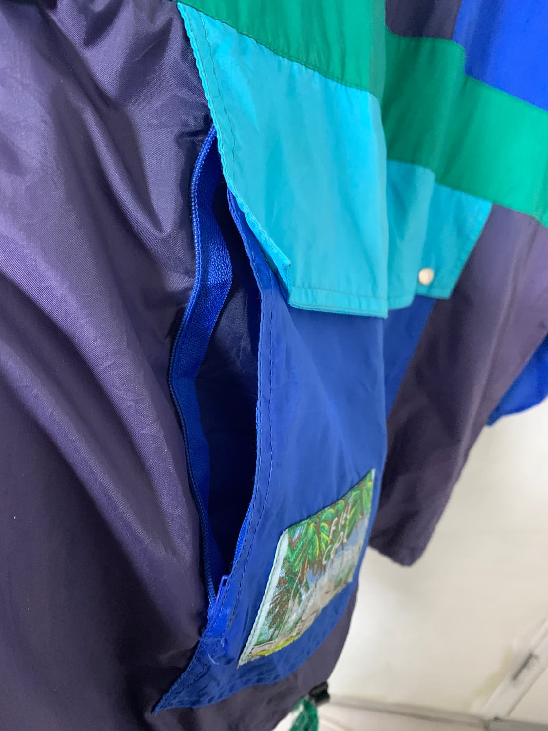 Shamp 90년대 빈티지 멀티컬러 바람막이 재킷 상품이미지4