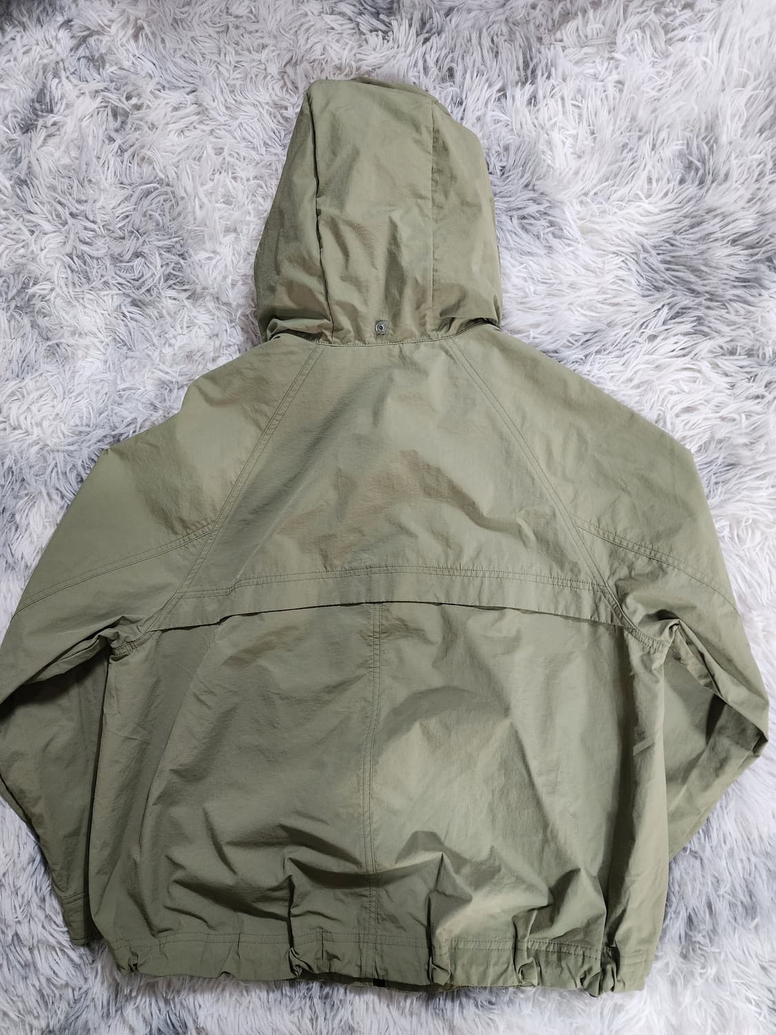 몽벨 고프코어 후드 바람막이 자켓 카키 상품이미지2