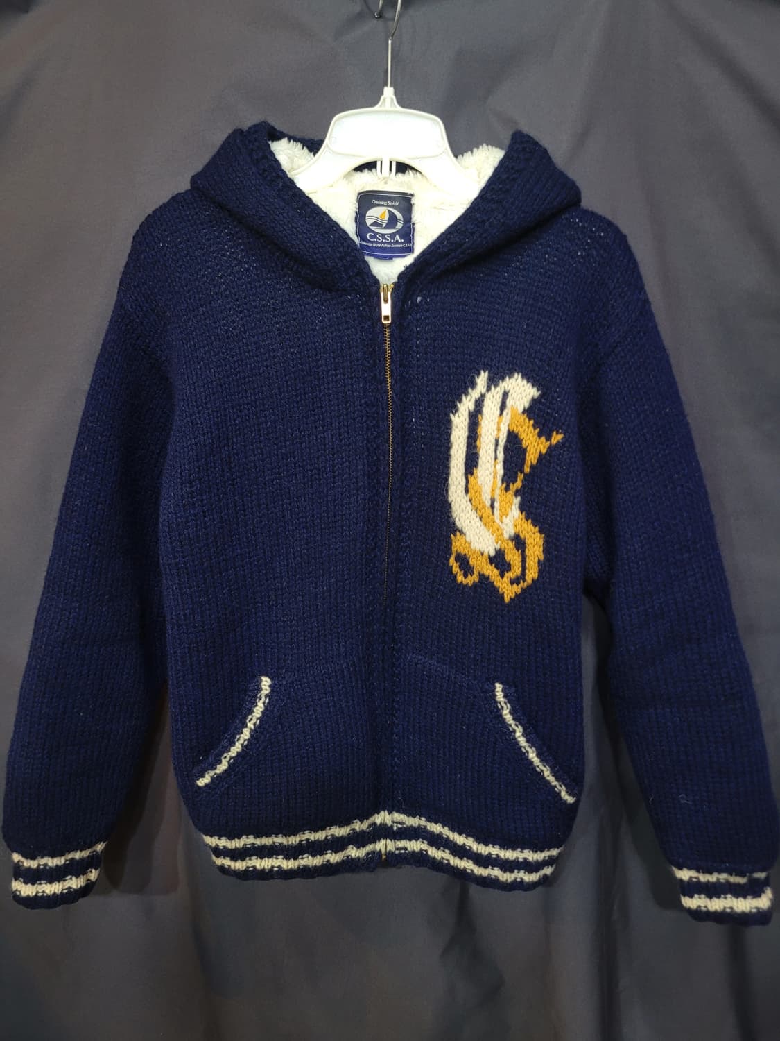 C.S.S.A. 빈티지 후드 니트 집업 스웨터 상품이미지7