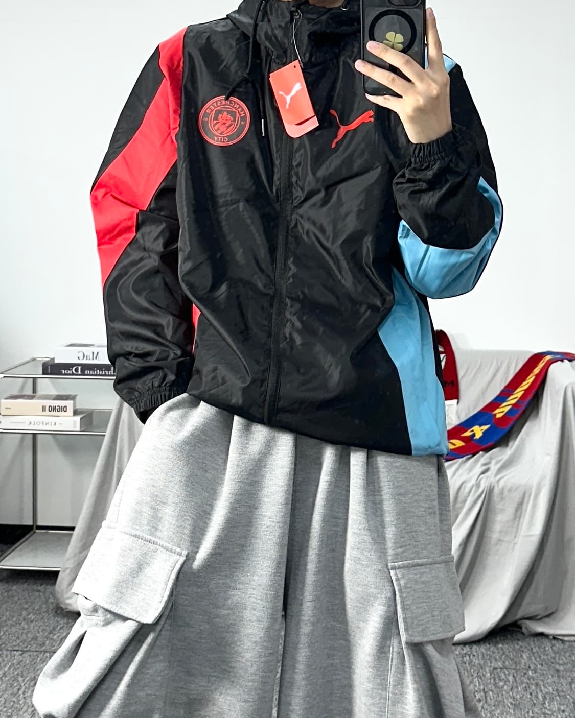 푸마 맨체스터 시티 우븐 바람막이 L (새제품) 상품이미지3