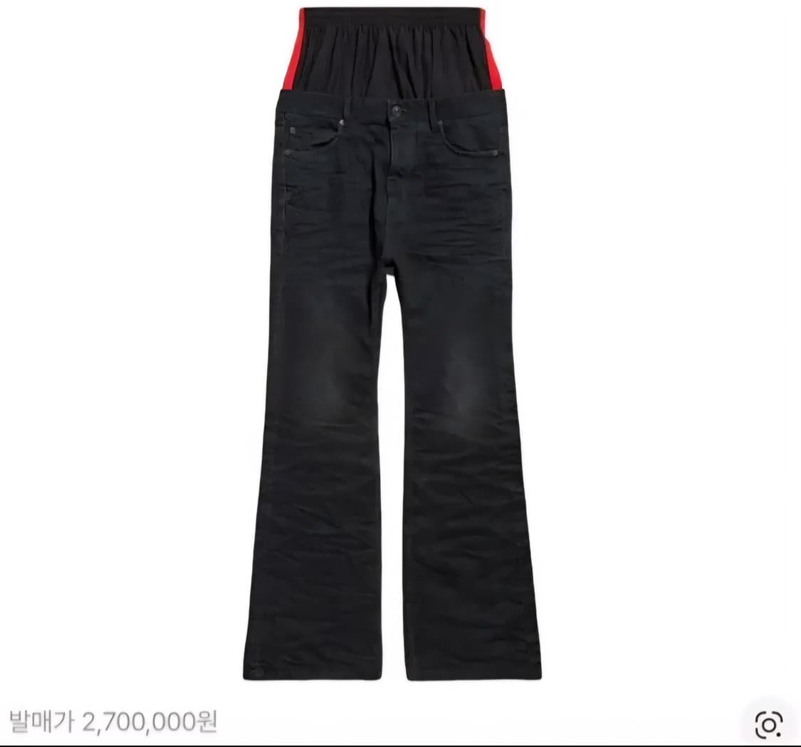 발렌시아가 레이어드 플레어 데님 팬츠 바지 상품이미지3