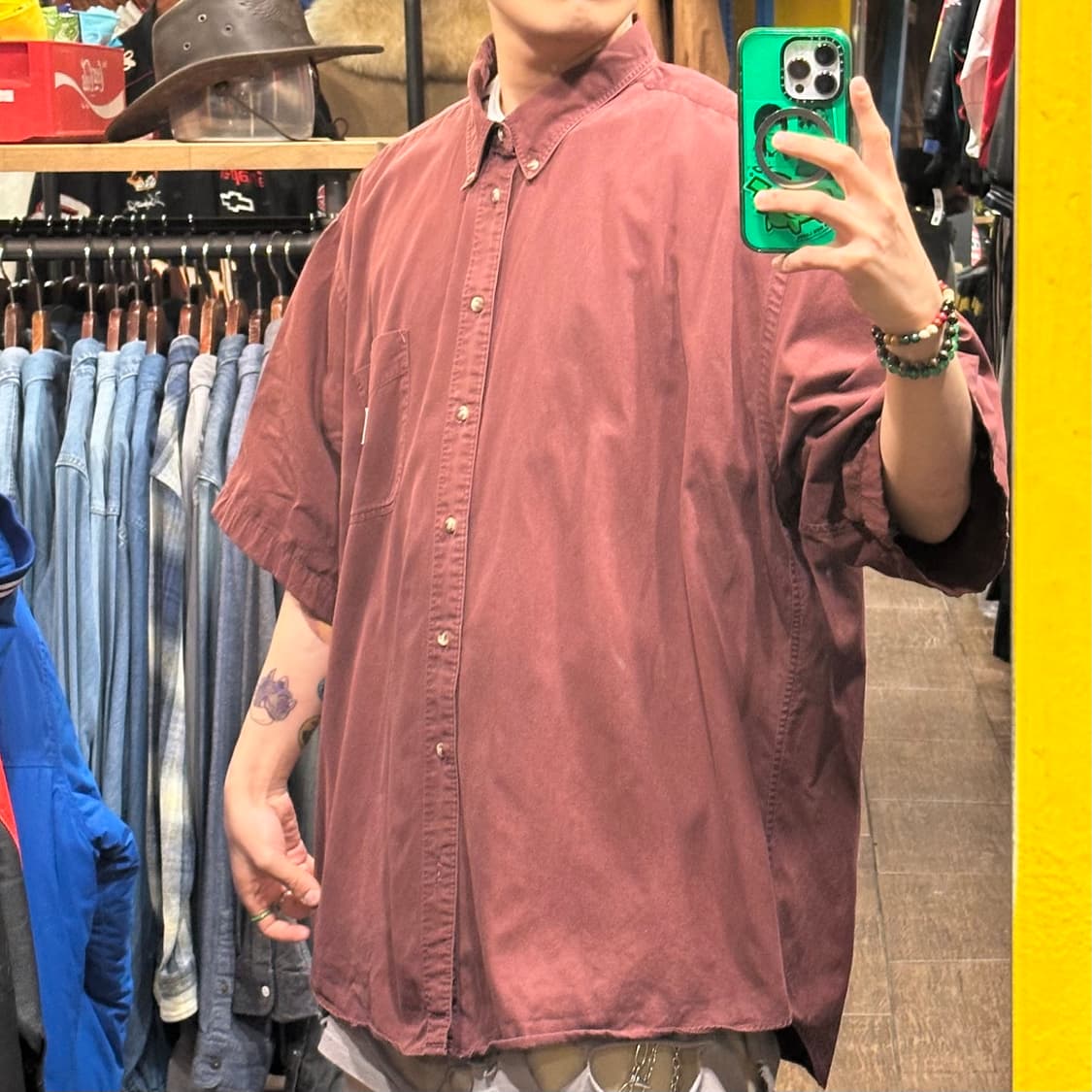 [HI] 칼하트 반팔셔츠 버건디 상품이미지3