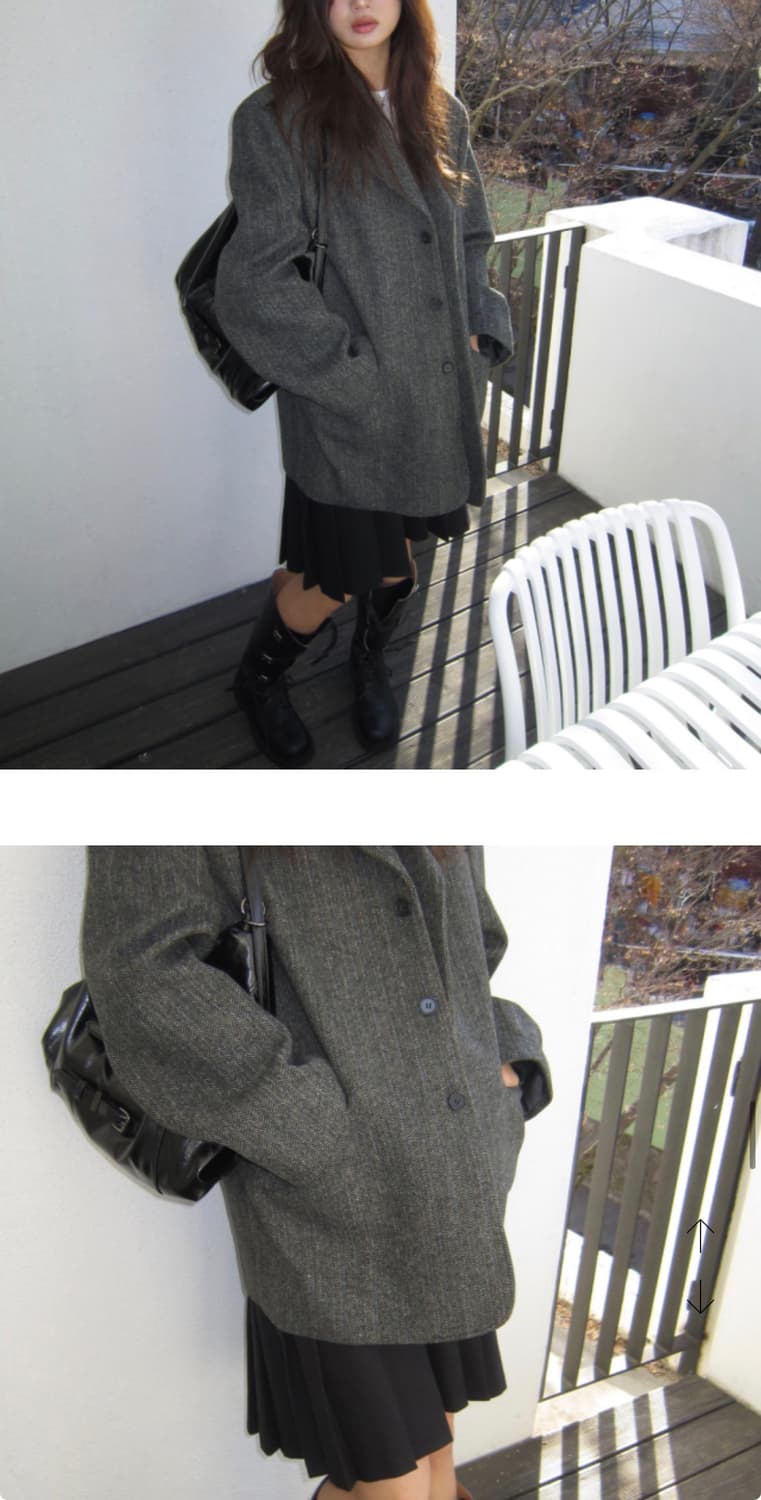 이즈이즈 헤링본 울 자켓 상품이미지3