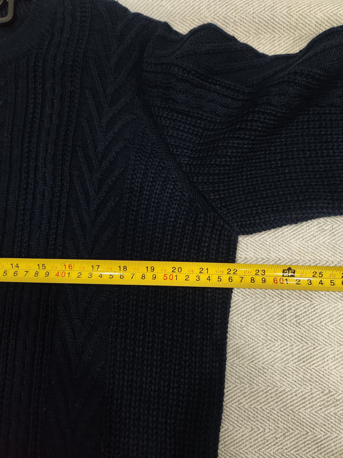 장 미셸 바스키아 네이비 케이블 니트 스웨터 남성 105사이즈 상품이미지7