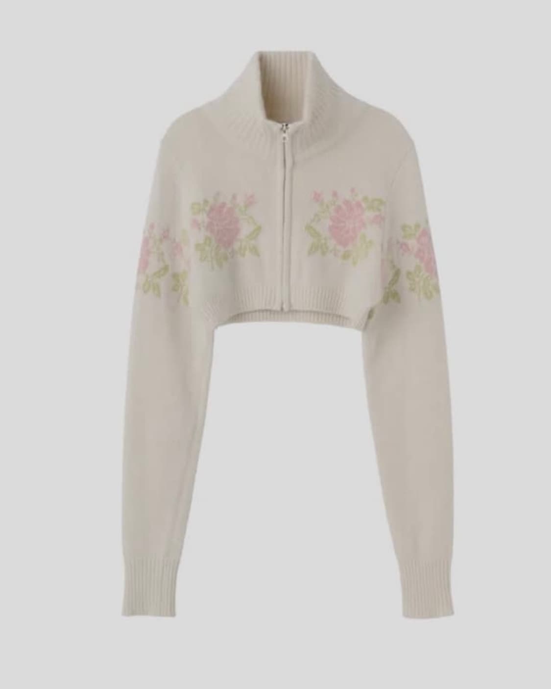 Angora Underboob Zip-Up Ivory S 상품이미지1