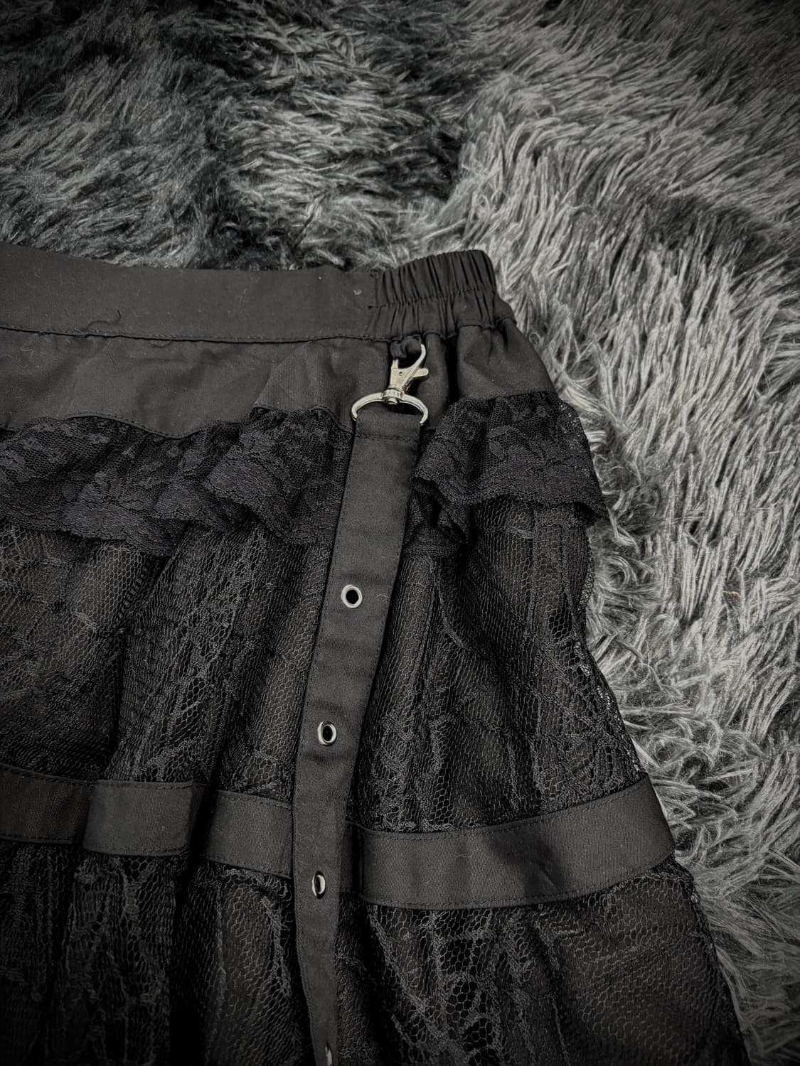 Bodyline 블랙 고딕 스파이더웹 캉캉스커트 상품이미지4