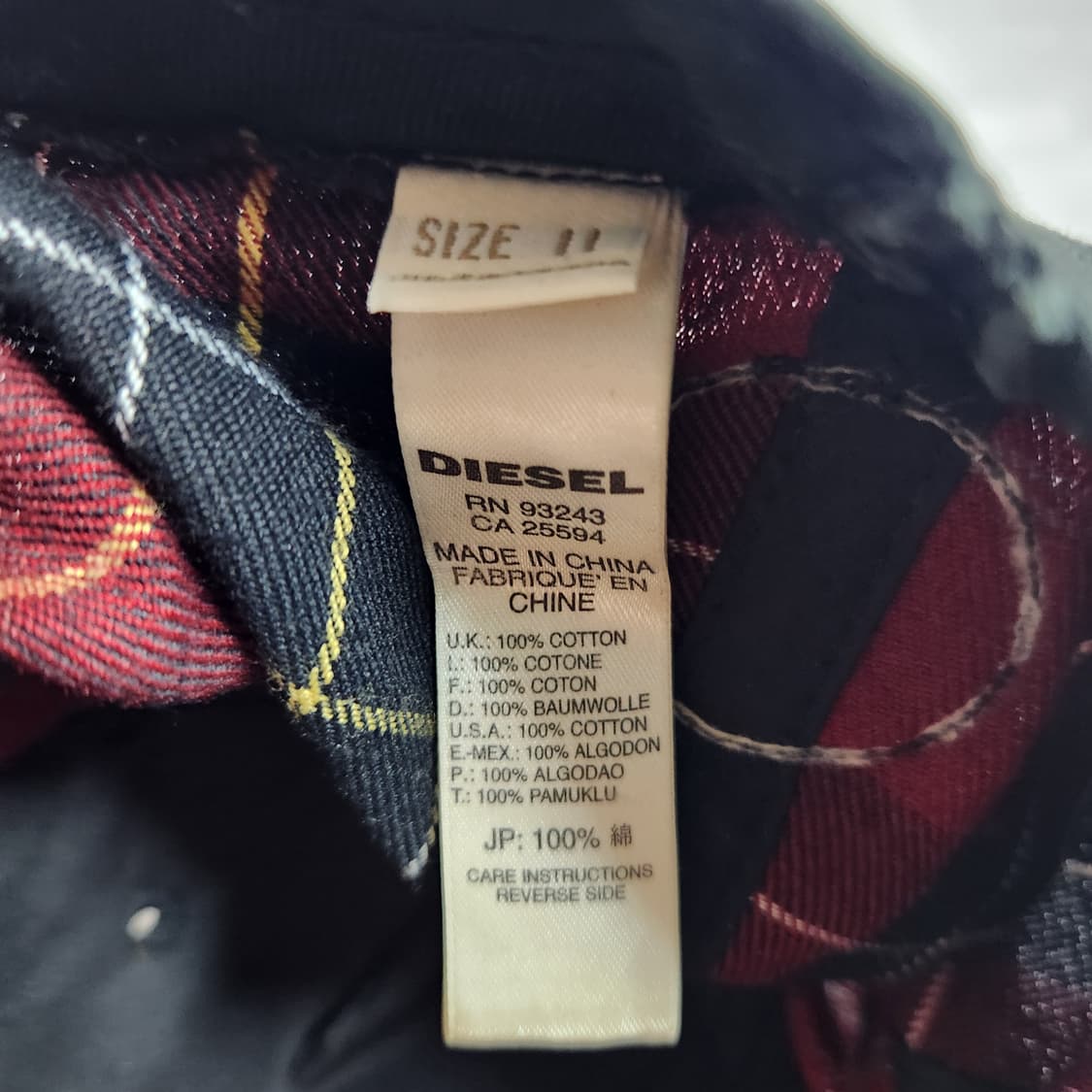 H511 디젤 여성 체크 캡 모자 상품이미지6