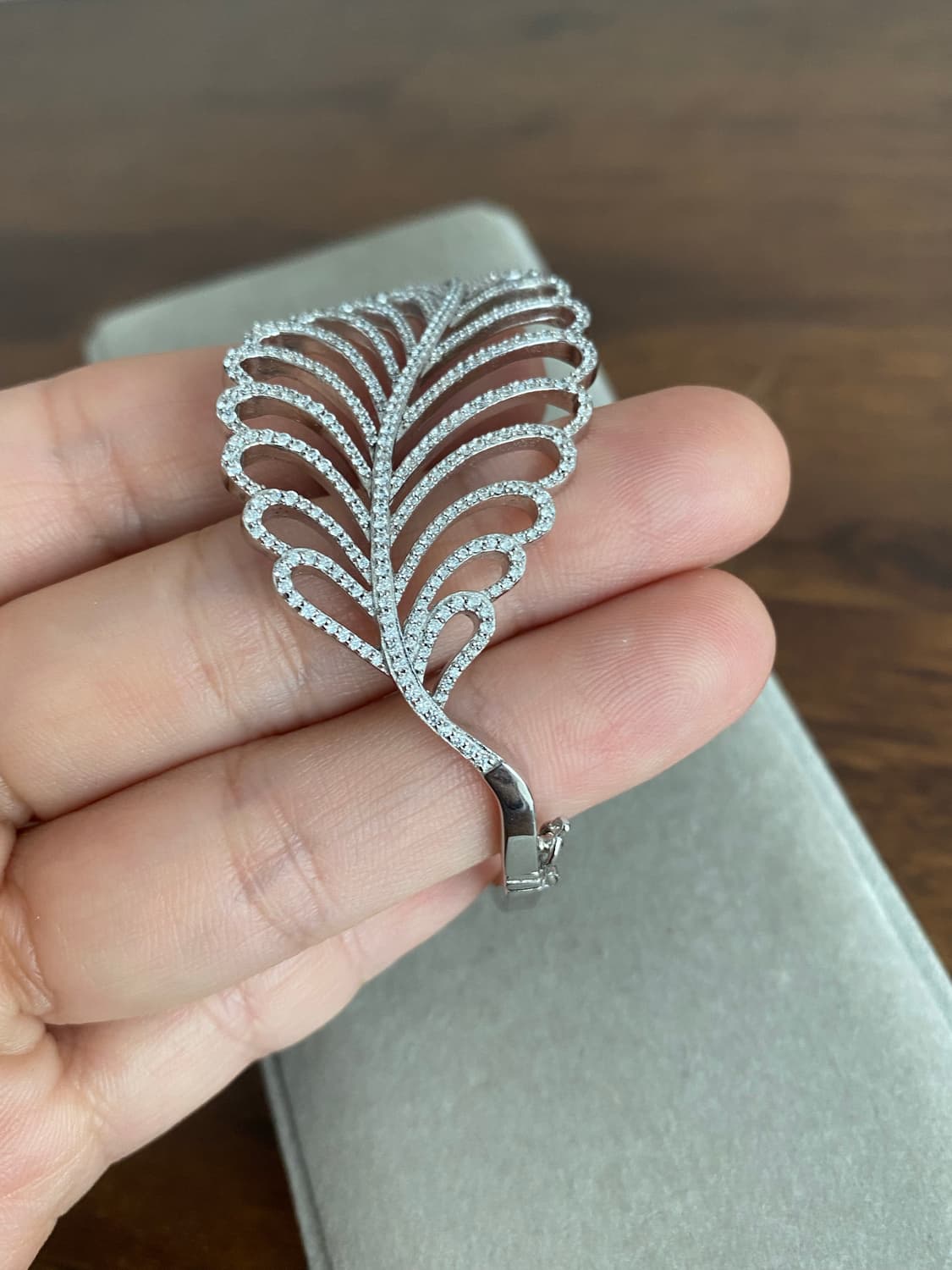 나뭇잎 모티브 실버 팔찌(925) 상품이미지7