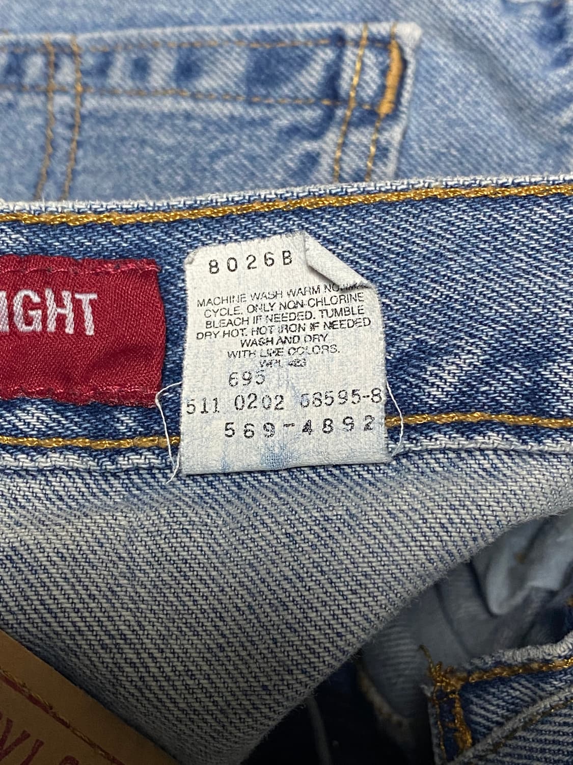 [36X32] 리바이스 569 빈티지 00s USA 데님 팬츠 블랭크탭 상품이미지5