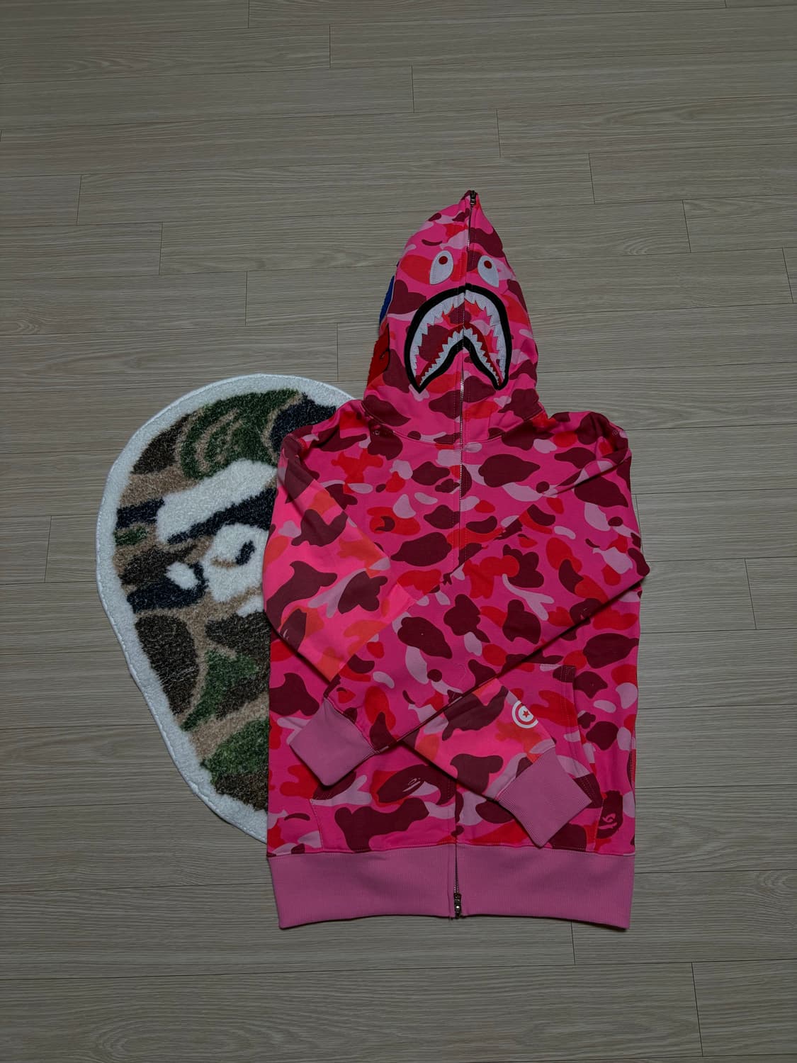 베이프 팡크 카모 샤크 후드집업 M 상품이미지2