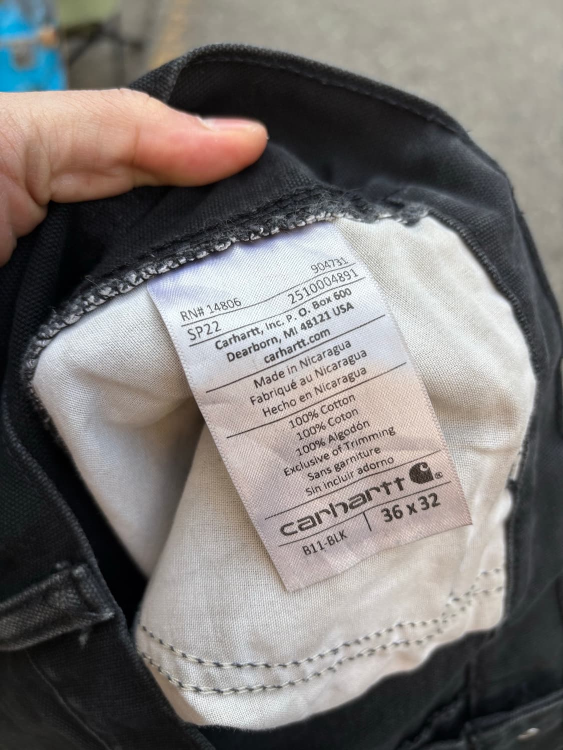 칼하트 하드페이드 싱글니팬츠 상품이미지8