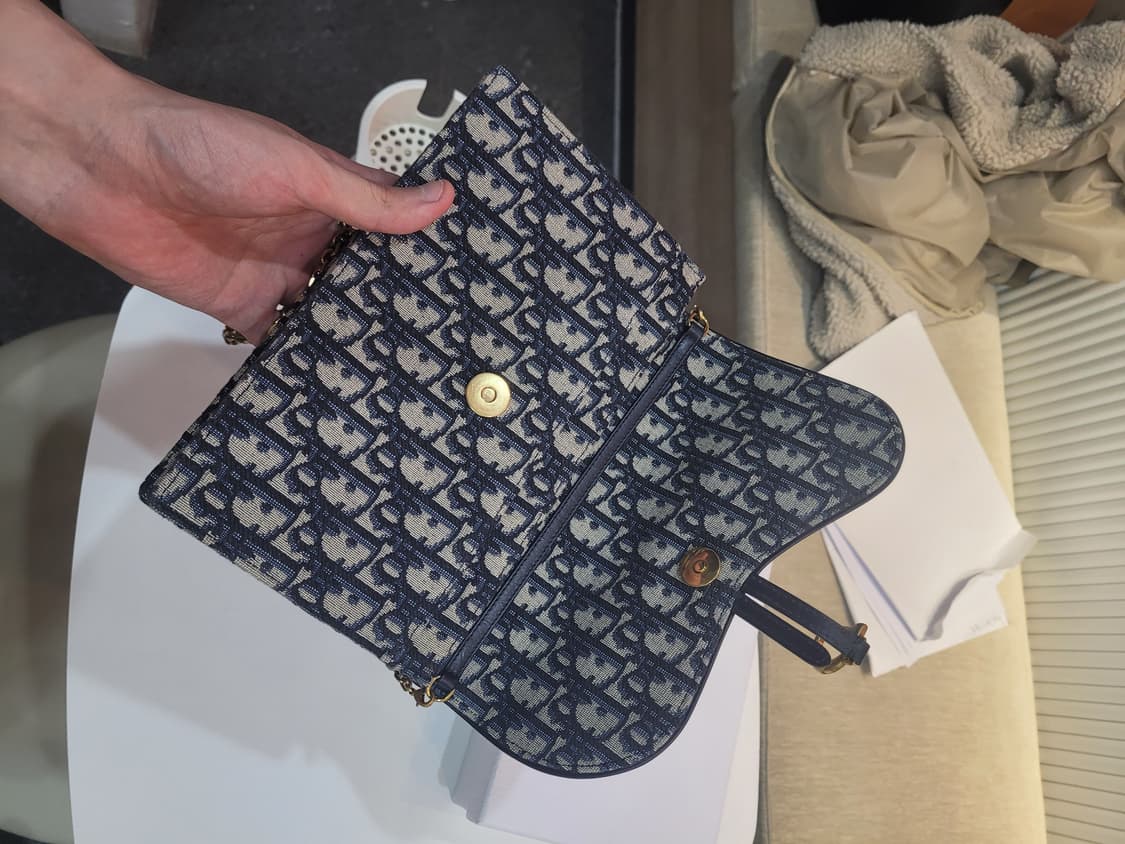 (풀구성,새상품급) 디올 오블리크 새들 체인백 상품이미지10