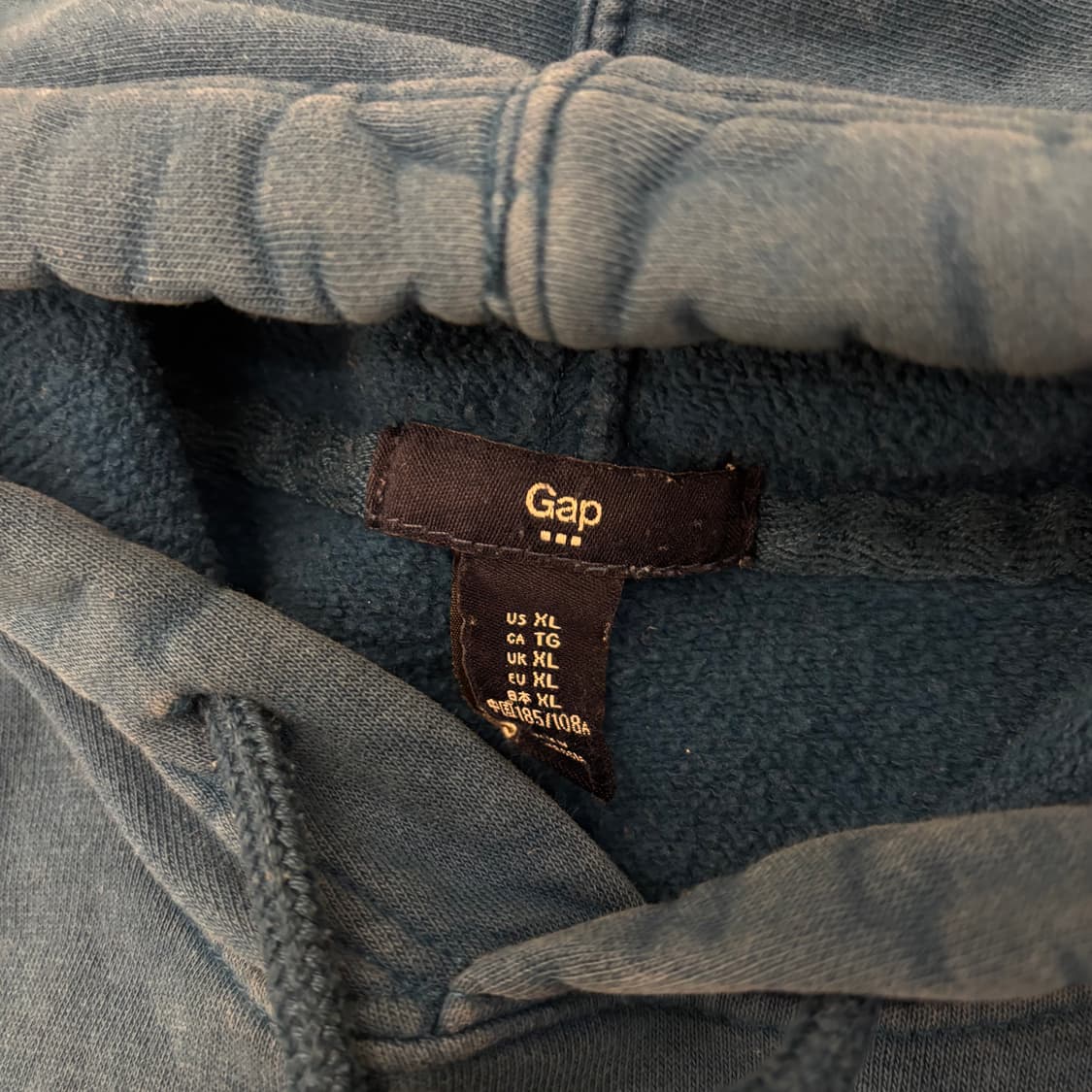 갭 빅로고 블루 후드티 상품이미지3