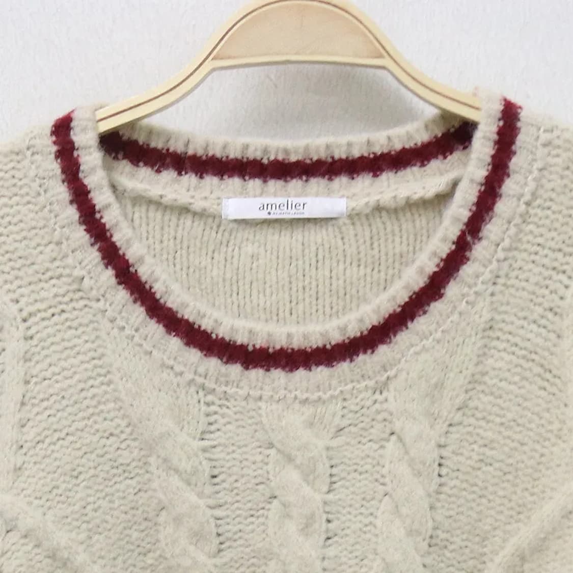 MAJESTIC LEGON 꽈배기 폼폼 니트 63709 상품이미지3