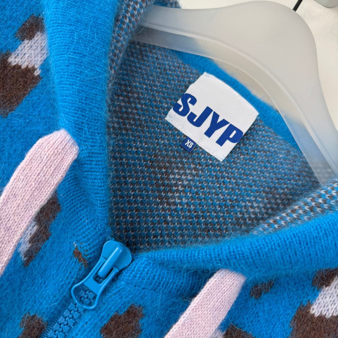 SJYP 레오파드 패턴 니트 후드 가디건 상품이미지2